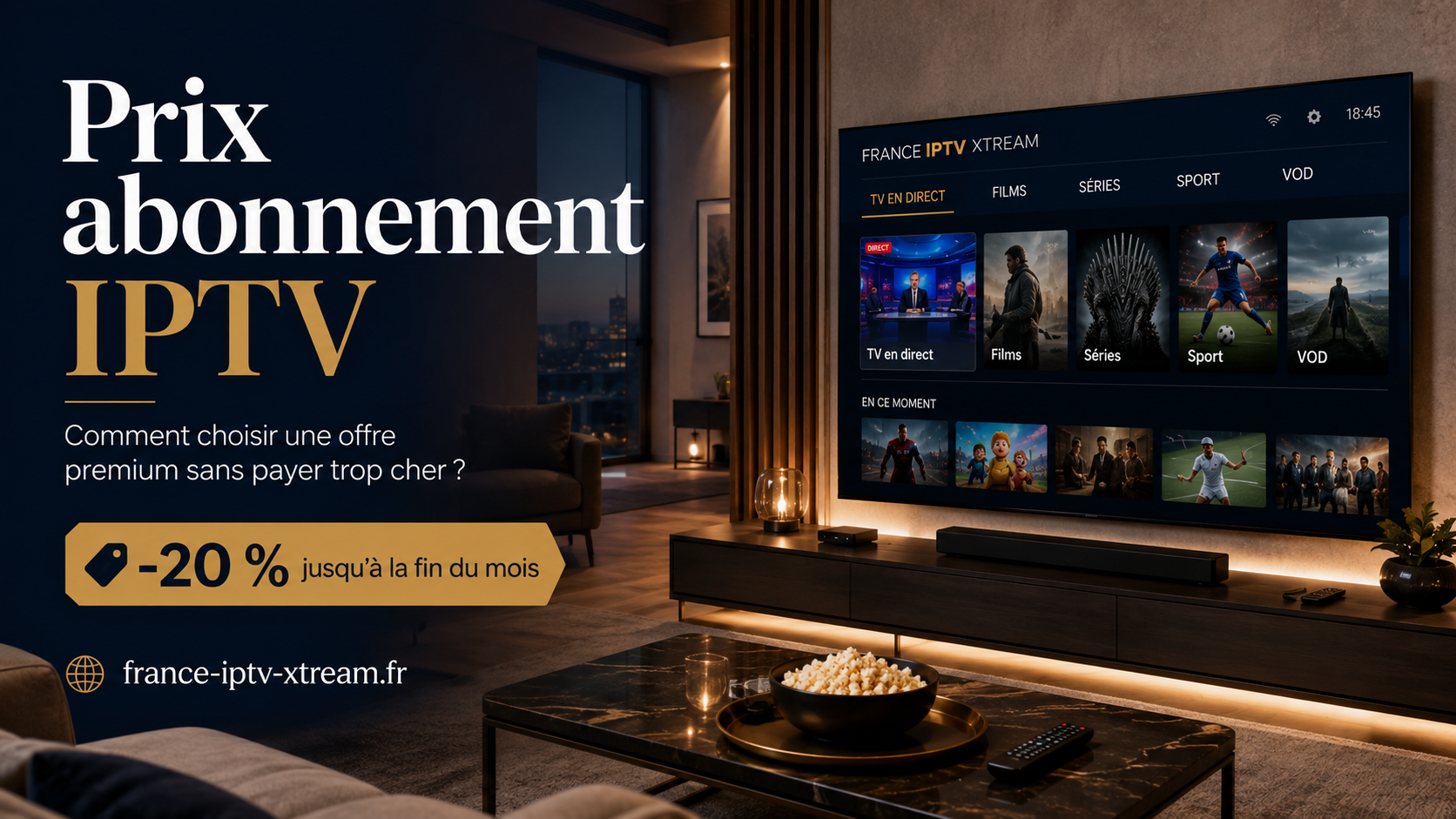 Prix abonnement IPTV